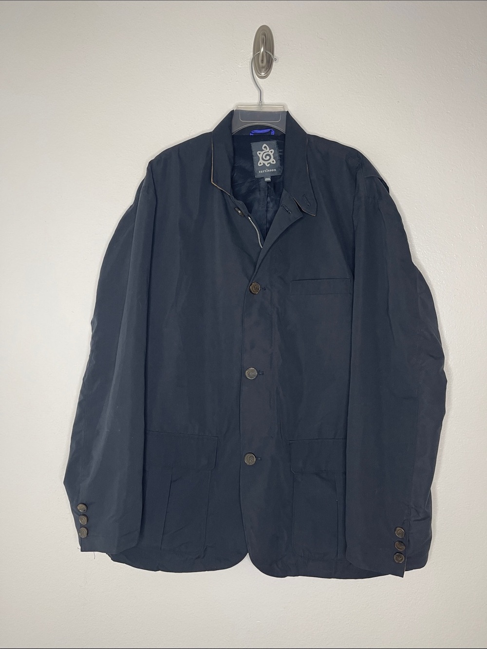 Turtleson Black Zip & Button Closure Golf Utility Pockets Jacket Men's Size 2XL